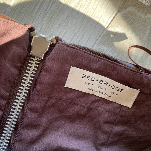 Bec and bridge brown mini skirt - Picture 6 of 6